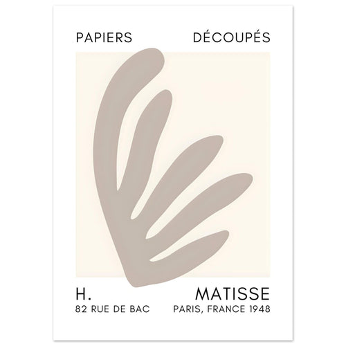 Artfulprints  Matisse – Aquatic impression grey   poster 50x70 cm - vtwonen shop