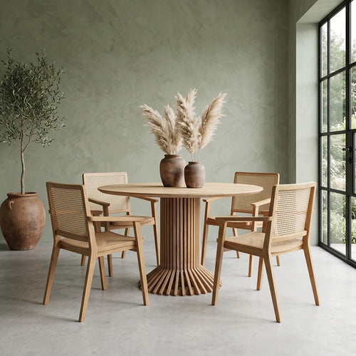 Eiffel Eiffel teakhouten ronde eettafel  - Ø 140 cm