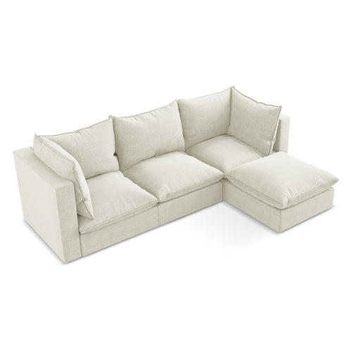 LaMiaSofa hoekbank rechts Ravenna - bouclé - zand - 255x165x77