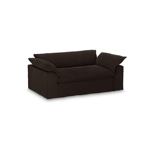 HKLIVING bank Nomad – royal velvet espresso – 204cm