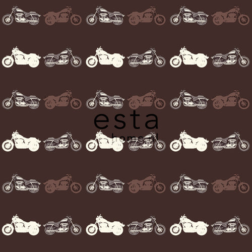 ESTAhome behang motoren bruin - 53 cm x 10.05 m - 115645