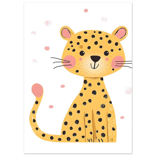 Artfulprints  Kleine luipaard   Poster 50x70 cm