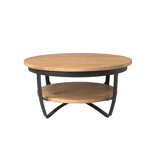 Starfurn Salontafel Paras - Rond Naturel Hout - Ø70x35cm