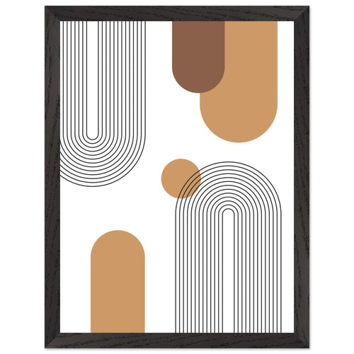 Artfulprints Poster met Lijst Boho – Neutral path   - 30x40 cm - Meerkleurig