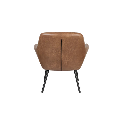 Housecraft Living Dude Loungestoel/ Fauteuil Vintage Kunstleer Bruin - vtwonen shop