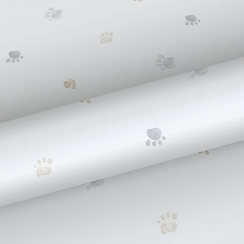 Sanders & Sanders behang pootafdrukken beige, grijs en wit - 53 cm x 10 m - 640583