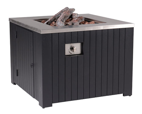 Cozy Living vuurhaard Faro - aluminium - carbon black - 80x80 cm-50 Mb