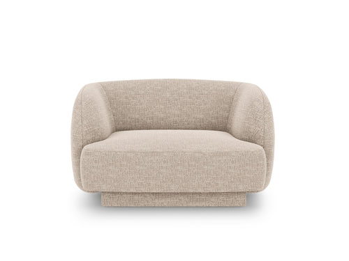 Micadoni Fauteuil Miley structurele stof beige - 90x103x70cm