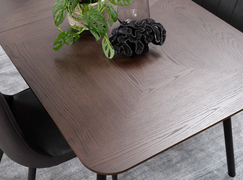 Olivine Vanja uitschuifbare houten eettafel donkerbruin - 180 x 90 cm - vtwonen shop