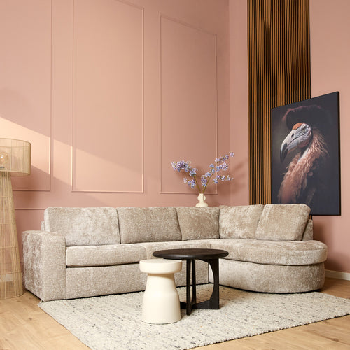 MySofa 2,5-zits Bank Alma - Beige Rechts - 264x192x84cm
