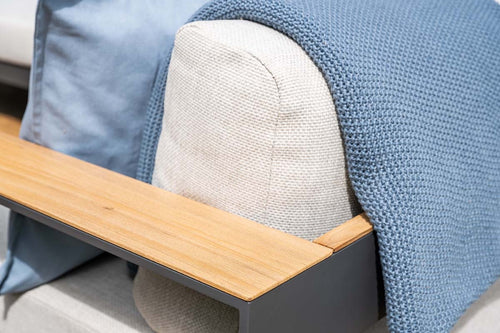 Levanto 5-persoons loungeset - aluminium -teaklook- Garden Impressions - vtwonen shop