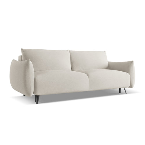 LaMiaSofa 3-zits slaapbank Genova - chenille stof - zilver - 230x105x86