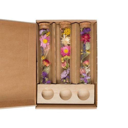 My Flowers.shop Droogbloemen in drie vaasjes | Message in a Box | Maat L | Per stuk - vtwonen shop