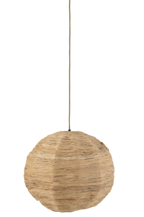 J-Line hanglamp Bol Bananenbladeren - jute - naturel - large - vtwonen shop
