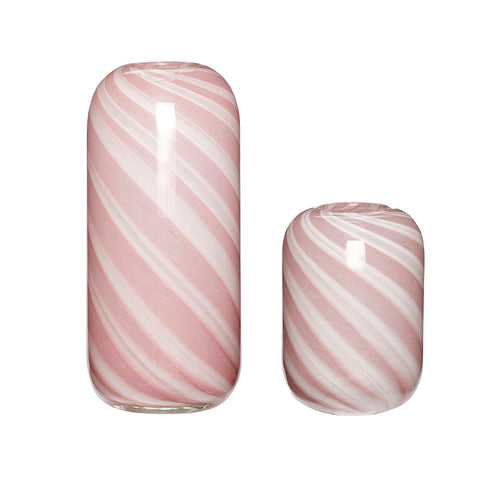 Hübsch vazen Candy - glas - ø13xh18, ø13xh26cm - vtwonen shop