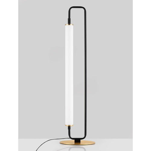 Nova Luce WETRO Geïntegreerde LED-tafellamp, matzwart, gouden LED, 20W, 1359lm, 3000K, aan/uit-schakelaar.