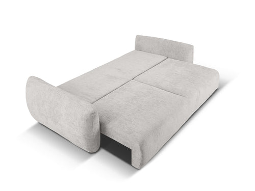Cosmopolitan Design Slaapbank met opbergdoos Matera 3-zits, chenille, lichtgrijs - 108x240x86cm