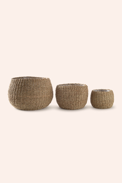 Calma House Bloempot Phan - Naturel - Diam. 12x14