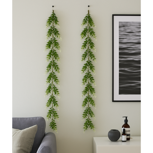 Flourify - Kunstplant - Guirlande hangplant - 180 cm - Bundel van 2 stuks - vtwonen shop