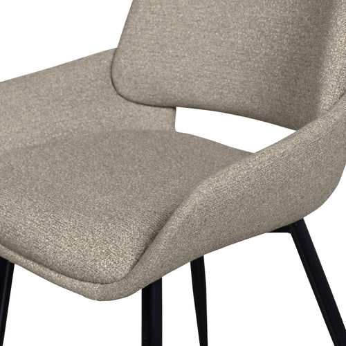 WOOOD eetkamerstoelen Parade - Melange Stof - Zand - Set van 6 - vtwonen shop