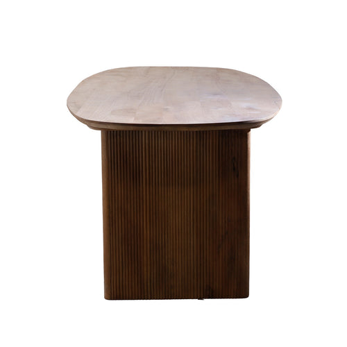 Giga Meubel Eettafel Aya - Deens Ovaal - Mangohout - Naturel - 250cm