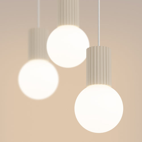 Sollux Lighting Hanglamp HALO 3L beige - 40x6x120cm