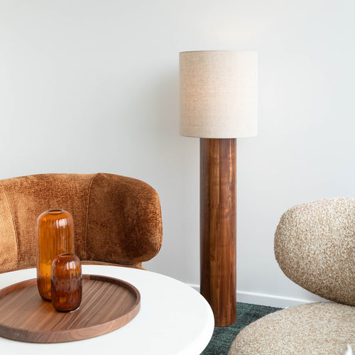 Atmooz vloerlamp Flores XL - beige - Ø 38 x H 135 cm - E27