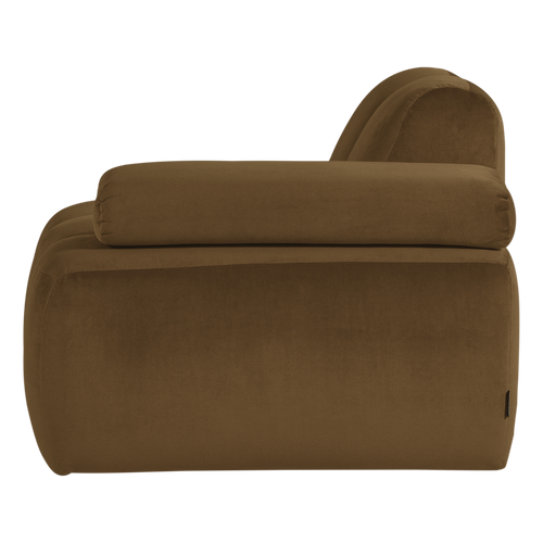 WOOOD 1-zits bank arm rechts Mojo - Velvet - Honinggeel - 74x124x97