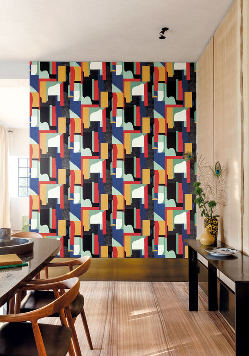 Masureel behang grafisch motief meerkleurig - 53 cm x 10.05 m - 631817 - vtwonen shop