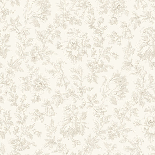 ESTAhome behang elegante bloemen beige - 50 x 900 cm - 132101