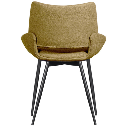 BePureHome eetkamerstoelen Parade - Melange Stof - Mosterd - Set van 2 - vtwonen shop