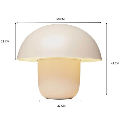 Kare Design Tafellamp Mushroom - 44cm - beige - vtwonen shop