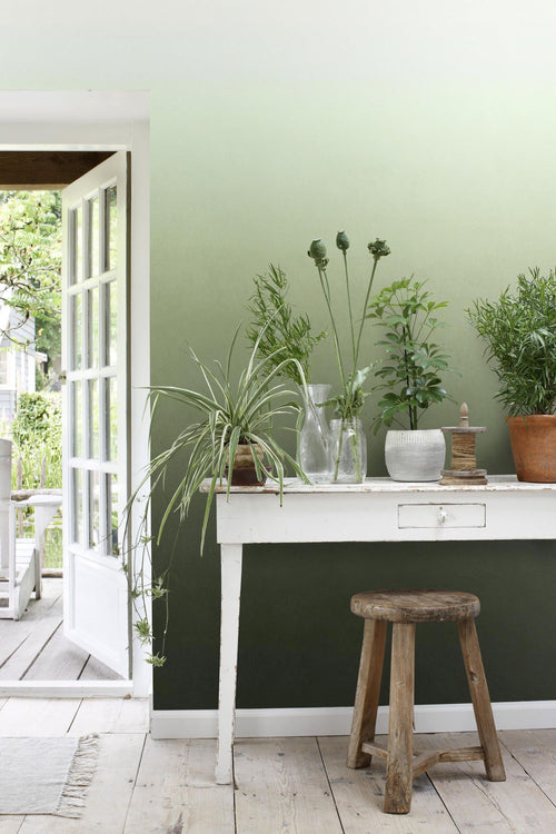 ESTAhome fotobehang kamerhoog dip dye kleurverloop groen - 200 x 279 cm - 159446 - vtwonen shop