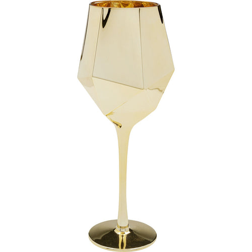 Kare Design Wijnglazen Diamond goud (4/Set)