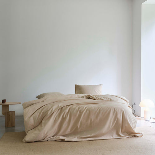 Cinderella - Dekbedovertrek Morning Flanel - 260x250 cm - Licht Zand
