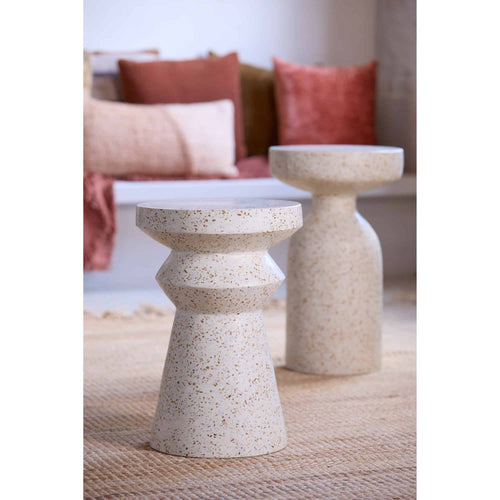 Light & Living bijzettafel Sella - wit - Ø32cm