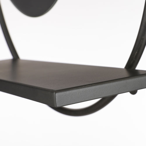 Mica Decorations Phoenix Wandspiegel - B11 x Ø39 cm - Metaal - Zwart - vtwonen shop