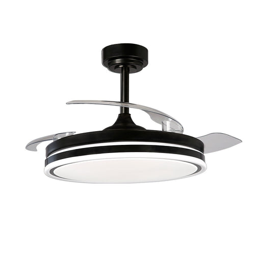 CristalRecord plafondventilator Moss - 1 lichts - 106  x 42   cm - zwart