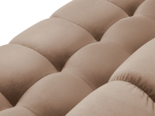 Cosmopolitan Design Panoramische hoekbank rechts Bali 7-zits, flueel, beige - 256x327x75cm