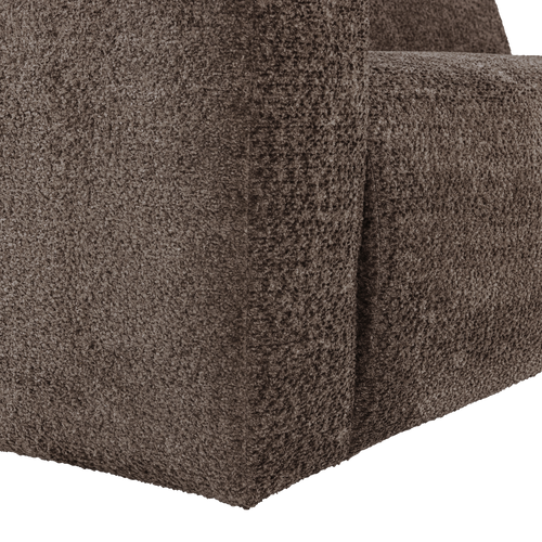 WOOOD 1,5-zits bank arm links Mojo Base - Wollig - Bruin - 74x145x97