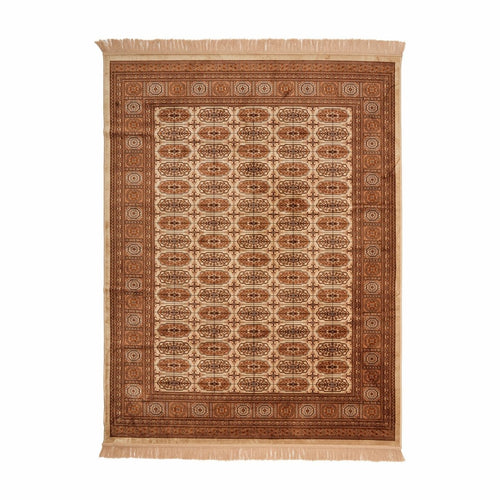 Tier Vintage Perzisch vloerkleed Boshra Bruin/Camel met franjes