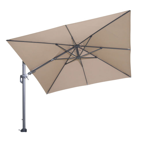 Hawaii parasol - 300x300 cm - carbon black - taupe - vtwonen shop