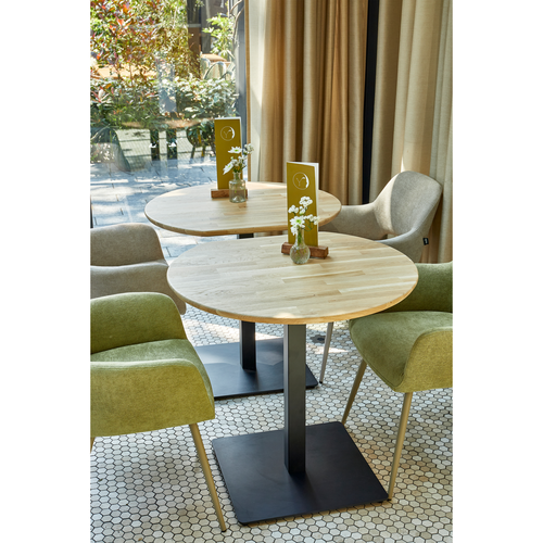 WOOOD vierkante buisvoet bistro - Metaal - Zwart - 72x50x50 - vtwonen shop