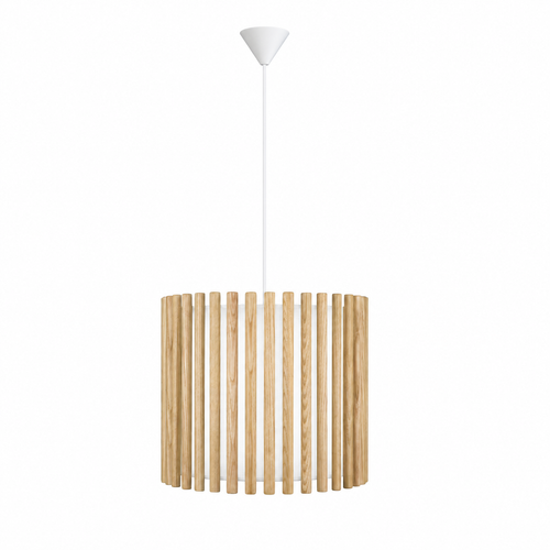 Umage Komorebi Medium hanglamp natural oak - met koordset wit - Ø 29 cm