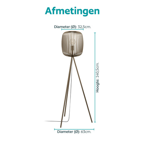 EGLO vloerlamp Romazzina - e27 - brons