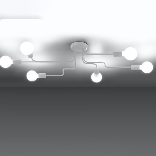 Sollux Lighting Kroonluchter VECTOR 6 wit - 80x64x15,5cm