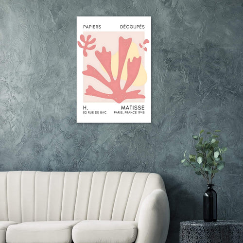 Artfulprints Poster Matisse – Abstract bloom taupe   - 70x100 cm - Taupe