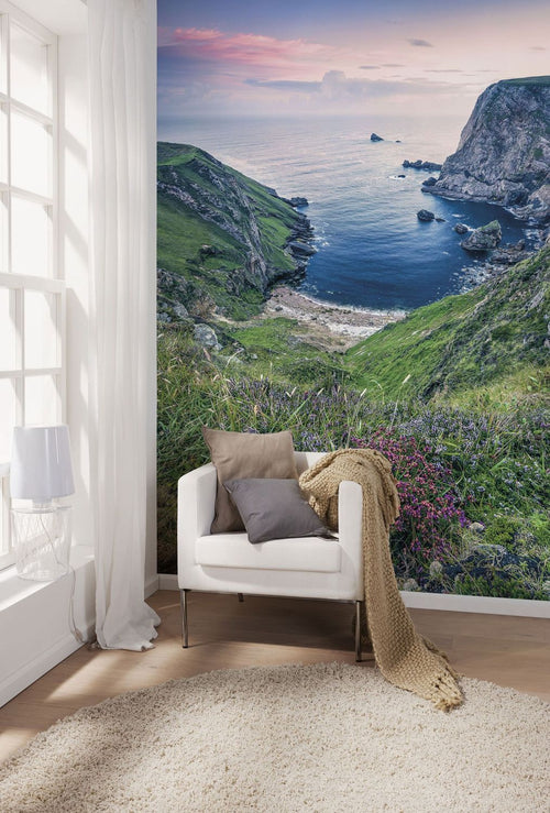 Sanders & Sanders fotobehang landschap met water blauw en groen - 200 x 250 cm - 612558 - vtwonen shop