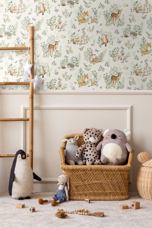 Sanders & Sanders behang bosdieren beige, groen en bruin -  - 641103