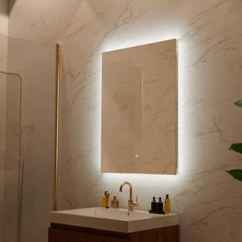 LOMAZOO badkamerspiegel Cannes - met LED verlichting - rechthoekig - 60 x 80 cm